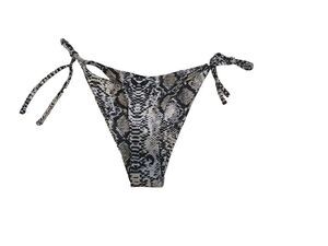 NWT Zaful black and white snakeskin pattern bikini bottoms - S
